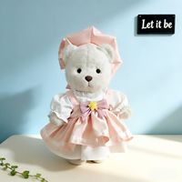Ensemble de vêtements pour poupée ours articulée en peluche de 30 cm, style INS - Jupe et robe de mariée JK pour poupées de 30 cm