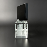 Trophée en cristal transparent Neelpure 186929, pièce unique, pour bureau à double écran, cadeau d'entreprise