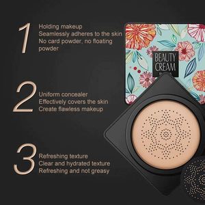 IMÁGENES BB Air Cushion Foundation Mushroom Head <span class=keywords><strong>CC</strong></span> <span class=keywords><strong>Cream</strong></span> Corrector Blanqueamiento Maquillaje Cosmético Impermeable Iluminar Tono de base facial - Product Image 3