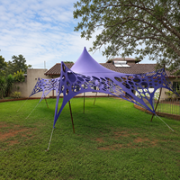 Tente d'extérieur monocouche toutes saisons, imperméable, camouflage PVC, ignifuge, avec cadre en aluminium extensible, prix de gros