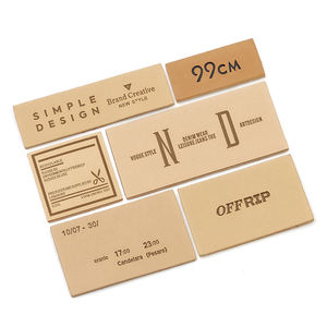 Etiqueta de cuero personalizada, etiqueta de cuero de PU de mezclilla sintética, logotipo de cuero de PU de bolsa de sombrero, Parche de cuero de Jeans para ropa de bolsa de mezclilla de jeans - Product Image 2