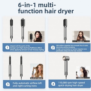 6 In 1 Hair Dryer Comb High Power Portable With Negative Ion Quiet Fast Drying For Home Travel Salon Use - Product Image 5