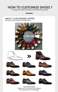 Vente en gros de bottes pour hommes chaussures en cuir pour hommes chaussures à lacets de luxe Goodyear chaussures pour hommes soudées taille 46 bottes habillées de marque faites à la main pour hommes - Product Image 5