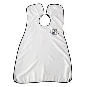 Tıraş ve Temizlik İçin Vantuzlu, Ayarlanabilir Boyunlu, Beyaz Naylon Belde Tutulan Su Geçirmez Sakal Önlüğü - Product Image 1