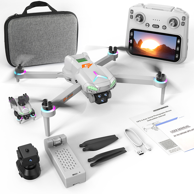 Globalwin GD11 Brushless Drone Modular Battery Infrared Obstacle Avoidance WiFi FPV Optical Flow 4.3 Screen Controller