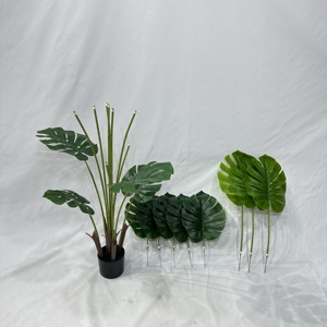 160cm Pot fausse <span class=keywords><strong>plante</strong></span> réaliste décoration de la maison en plastique à feuilles persistantes Faux arbre intérieur KD artificiel <span class=keywords><strong>Monstera</strong></span> arbre - Product Image 4