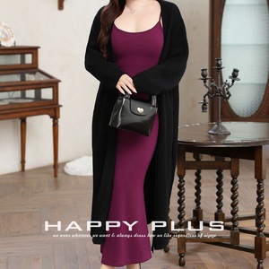 Vestido Halter Bodycon Happy Plus Mermaid, Talla Grande, Color Sólido, Silueta Trompeta, Algodón, N8676 - Product Image 3