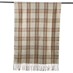 Pashminas de moda para mujer 2026: Chales largos a cuadros cálidos de invierno, bufandas grandes de tartán con borlas y tacto de cachemira. - Product Image 4