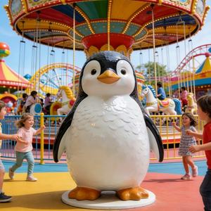 Escultura de Pingüino de Fibra de Vidrio de Tamaño Real para Jardín, Moderna, Ecológica, al Mejor <span class=keywords><strong>Precio</strong></span>, para Decoración del Hogar - Product Image 3