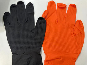 도매 공장 10mil 산업용 식품 서비스 자동차 정비 기계공용 헤비 듀티 순수 니트릴 다이아몬드 텍스처 일회용 장갑 - Product Image 5