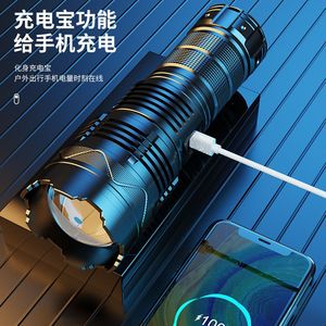 X98 Laser <b>Flashlight</b> 10000mAh <b>Rechargeable</b> High Brightness Outdoor Emergency Aluminum Alloy With Usb Charging For Phone - Product Image 1