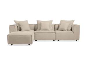 Sofá Seccional de Tela de 4 Plazas, Estilo Nórdico Francés, para Sala de Estar, Apartamentos y Uso Doméstico - Product Image 1