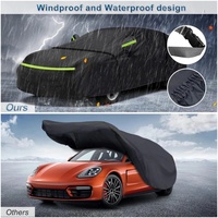 Housse de voiture extérieure personnalisée pour Porsche Panamera 2014-2022, imperméable, résistante, coupe-vent, avec fermeture éclair et sac de rangement