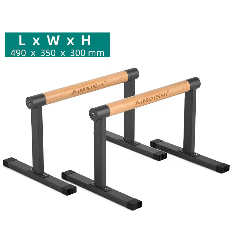 Wood Push Up Bar Simetris Rumah, Peralatan Latihan Portabel Fitness Gym Pegangan Yoga Senam Push-Up