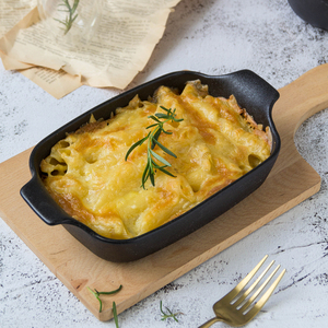 Plat de cuisson en grès, boulanger en céramique noir, nouveau design en fonte brute - Product Image 2