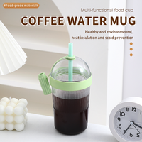Nouvelle tasse à café en plastique de qualité alimentaire antidérapante, étanche, multifonctionnelle, 350 ml, isolante thermiquement, compatible lave-vaisselle, fabriquée en usine