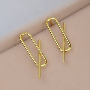 Accessoires pour boucles d'oreilles DIY en argent S925 coréen, tendance 2061, boucles d'oreilles à clous semi-finies, double perle, 5-8 perles, support vide, mode - Product Image 3