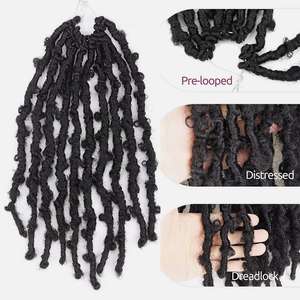 Julianna 18 pouces Locs Distressed, Dreadlocks artisanales pour tressage au <span class=keywords><strong>crochet</strong></span>, Extensions de cheveux africains légers 18 pouces Locs Distressed - Product Image 2
