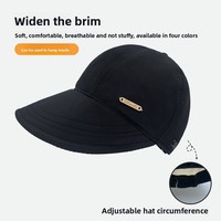 Topi Peaked Wanita Poliester Tabir Surya Bernapas Cepat Kering Gaya Selebriti Internet Musim Semi Musim Panas Topi Nelayan Cocok untuk Semua