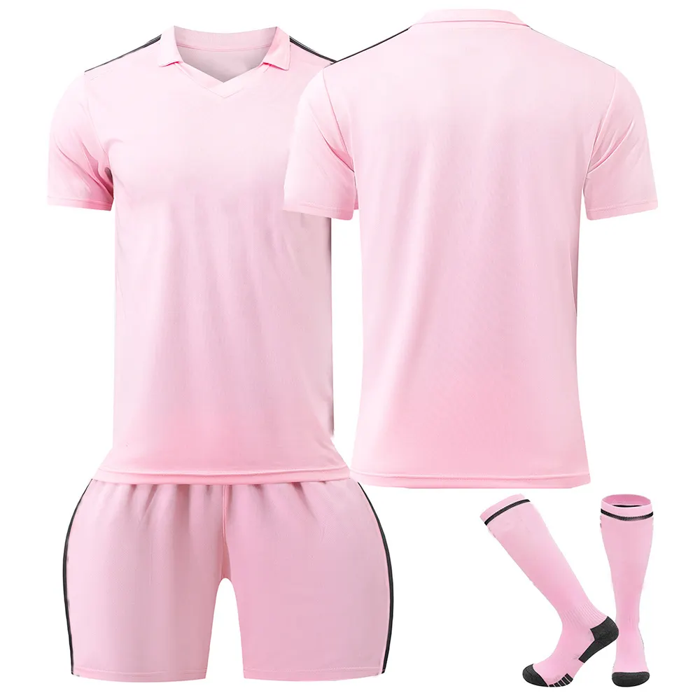 Factory wholesale breathable 23-25 pink high-quality football jersey club men's football jersey football jersey