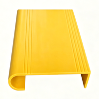 Profilé d'escalier en PRF (Plastique Renforcé de Fibres) pultrudé à angle arrondi, couleur personnalisée, pour passerelle industrielle, protection antidérapante SN01
