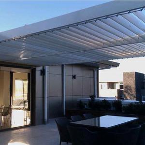Waterproof Or Sunshade Louver Roof and Aluminium Louvered Pergola with Curtain - Product Image 2