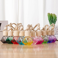 Bouteilles en verre colorées en forme d'étoile anisée dégradée de 8 ml pour diffuseur de parfum de voiture à bâtonnets d'aromathérapie