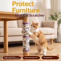 Rascador para Gatos de Sisal con Diseño Personalizado, Montaje Vertical en Pared, Almohadilla Rascadora para Gatos Libre de Polvo, Juguete Rascador para Gatos Personalizado OEM