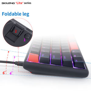 Clavier de jeu mécanique <span class=keywords><strong>GK61</strong></span> Skyloong original à 61 touches avec rétroéclairage RVB et interrupteurs interchangeables Gateron pour fabricant - Product Image 4