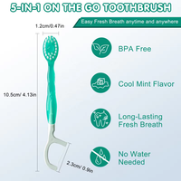 desechable mini aliento fresco portátil individual hogar adulto bolsa hilo dental cepillo perlas explosivas