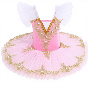 Vestido de <span class=keywords><strong>Princesa</strong></span> con Tutú de Ballet Lago de los Cisnes, Leotardo con Falda y Camisola Bordada para Niñas, Disfraz de Bailarina - Product Image 1