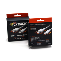 Boîte d'emballage pour câble de données Type-C, boîte en papier pour étui de téléphone portable, emballage pour chargeur de voiture