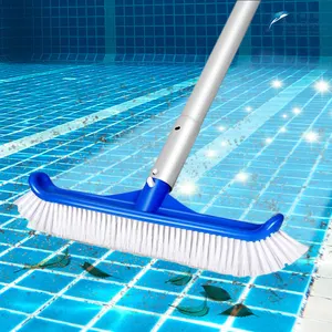 Spazzola per la pulizia della piscina in gomma da 18 pollici attrezzatura per la pulizia delle pareti in plastica per piscine all'aperto