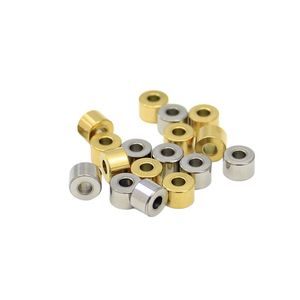 Perles entretoises rondes en acier inoxydable avec trou traversant pour la fabrication de bijoux (bracelets, colliers) et accessoires DIY 3mm 4mm 5mm - Product Image 1