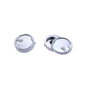 Trendy Silver Plated Magnetic Compact Case Phone Stand Blush Powder <b>Empty</b> <b>Box</b> Cosmetic Packaging Mirror Custom Logo - Product Image 4