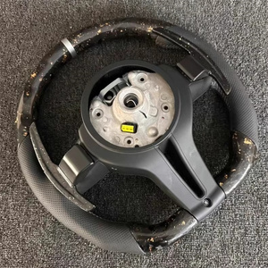 Volante de cuero de gamuza deportivo de fibra de carbono forjado LED para <span class=keywords><strong>BMW</strong></span> M3 M4 M5 E46 E90 E70 E71 F30 F10 F35 F22 F18 F07 F01 F15 - Product Image 2