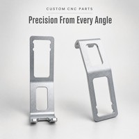 Support en L en alliage d'aluminium usiné CNC sur mesure, à double découpe, sablé, composant de fixation