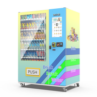 Mesin penjual Combo terbaru untuk makanan ringan dan minuman dengan mesin 21.5 inci layar Vend