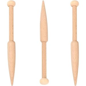 Herramientas de bricolaje para manualidades: Bobina de tapicería personalizada de madera de haya de 17 mm, herramienta de tejido a mano lisa para artesanía, para enrollar hilo en el cuerpo. - Product Image 4