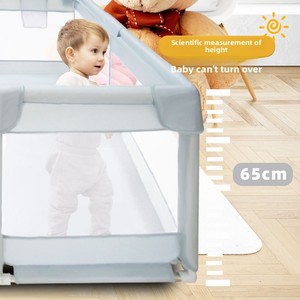 <span class=keywords><strong>Buda</strong></span> - Corralito Infantil <span class=keywords><strong>de</strong></span> Tela Lavable con Barra <span class=keywords><strong>de</strong></span> Seguridad para Bebés - Modelo BDL-KP002 - Product Image 1