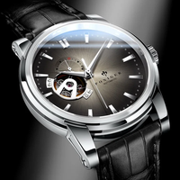 Montre-bracelet mécanique PONIGER P5.19, boîtier rond de 41,5 mm, affichage jour-nuit 24H, chronographe, mouvement Seiko 24 rubis, saphir