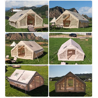 Tente de camping gonflable portable quatre saisons, une chambre – Ouverture automatique rapide, étanche >3000 mm, installation facile, avec pompe à air