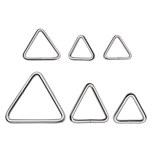 Hebilla Triangular Metálica de Alambre de Hierro Niquelado, Accesorio de Ferretería Duradero para Mochilas de Exterior y Arneses de Mascotas - Product Image 3