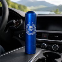 Inhalador de Aluminio Azul Brillante, OEM, Marca Privada, Botella de Perfume Vacía, Recargable, Tubo para Aceites Esenciales de Aromaterapia, Personalizable