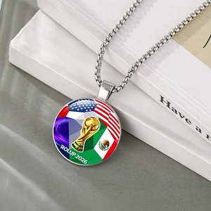 Collar con Colgante Copa Hércules 2026 EE. UU. Canadá México, Cadena de Aleación, Joyería Deportiva Unisex para Aficionados al Fútbol - Product Image 3