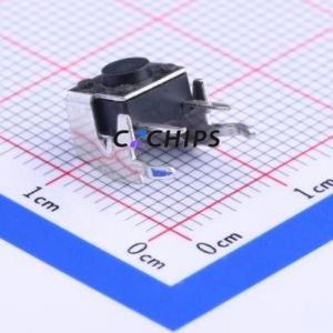 K2-1102AQ-A4CW-01 Tactile Switch Through hole Component THT Switch Single Pole Single Throw Round Button 2.5N Right Angle Insert - Product Image 2