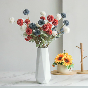 Flores Artificiales de Crisantemo Kch de 10 cm, Color Blanco, Rojo Ladrillo, Azul Marino, Flores de Seda para Decoración de Bodas y Hogar - Product Image 3