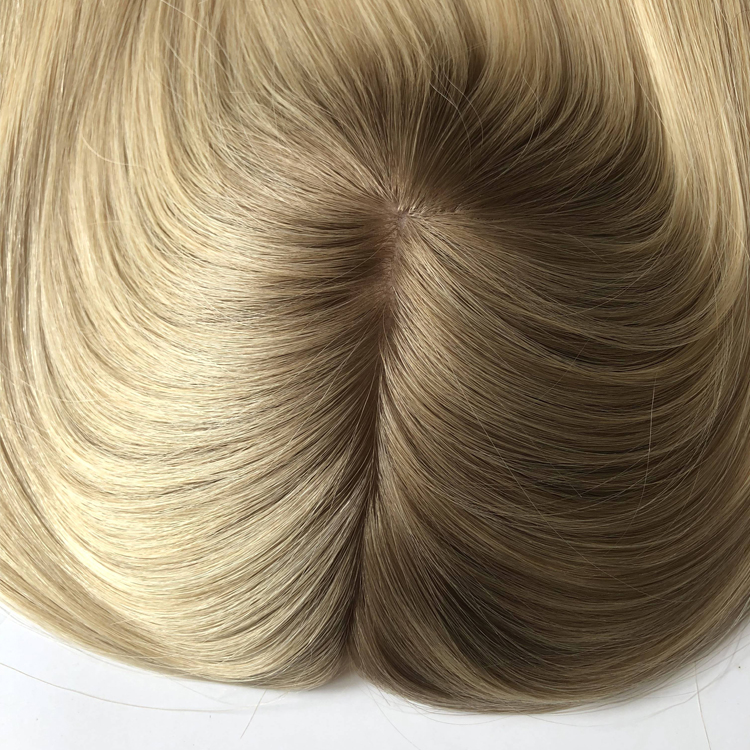 TP32/34 5.5x6 stock 14 16 inch color 8T25 blonde toppers virgin human hair new injection silk top kosher jewish topper for women
