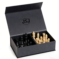 Boîtes de rangement pour échecs en carton rigide imprimées sur mesure de luxe, pliables, avec fermeture magnétique