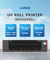 Imprimante UV Roll-to-Roll LANQI 6,2 m R2R à double rouleau en caoutchouc, tête d'impression Konica Ricoh, haute précision 2400 DPI pour la publicité